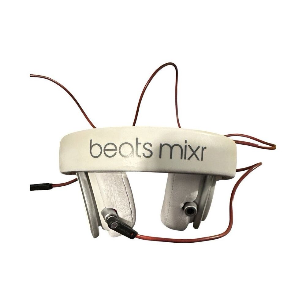 Beats by Dr. Dre Mixr On-Ear Wired 3.5mm Headphones White/Gray w/ Case